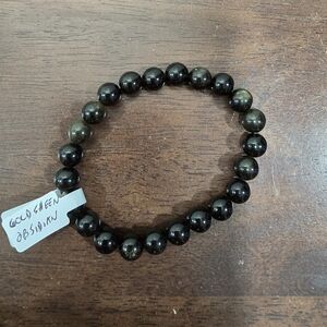 Golden Sheen Obsidian Crystal Bracelet 8 mm